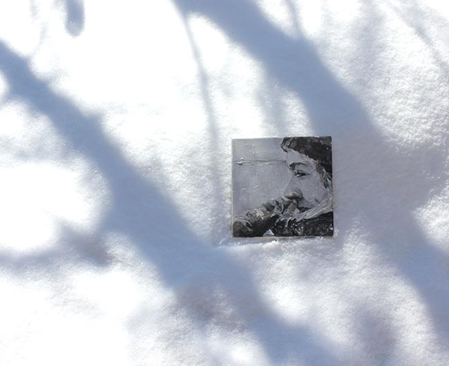 ausblick atelier korinna im schnee